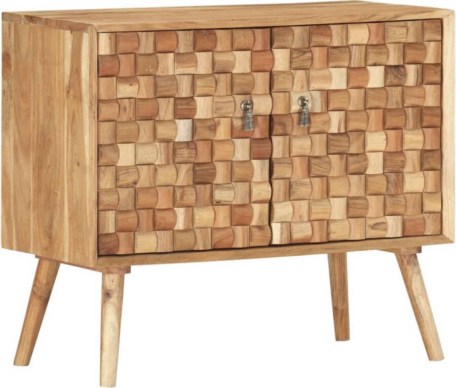 The Living Store Dressoir 75x35x65 cm massief acaciahout Keukenkast - Foto 1