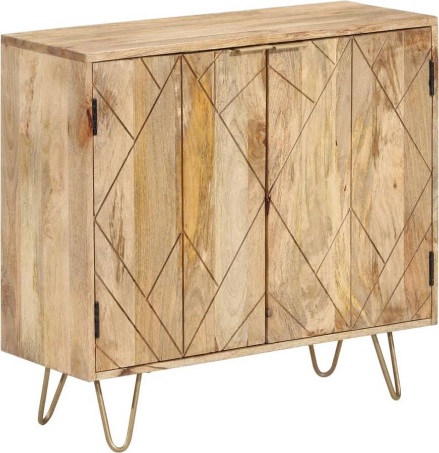 The Living Store Dressoir Rustieke Charme Houten Meubel 80x30x75cm Massief Mangohout