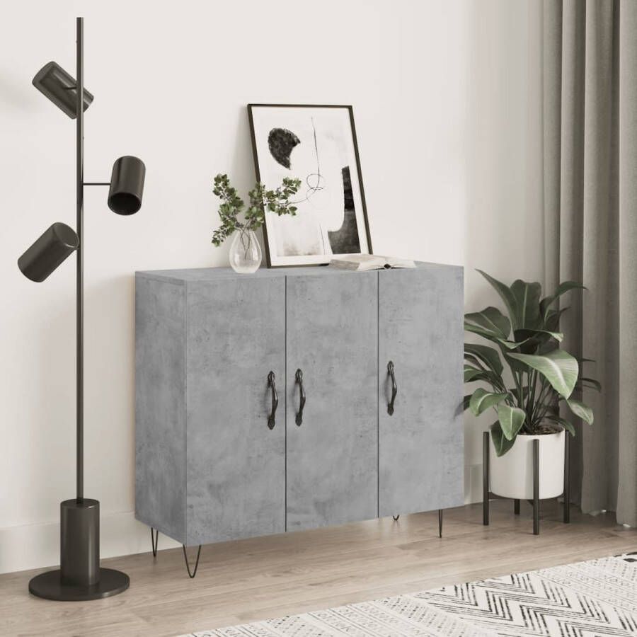 The Living Store Dressoir 90 x 34 x 80 cm Betongrijs