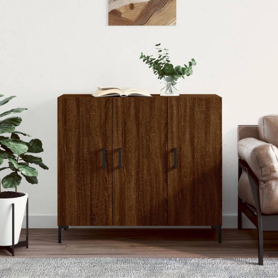 The Living Store Dressoir 90 x 34 x 80 cm Bruineiken Montage vereist