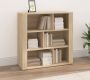 The Living Store Dressoir Bijzetkast 80 x 30 x 80 cm Sonoma Eiken - Thumbnail 1