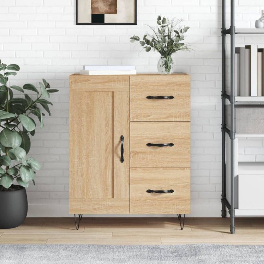 The Living Store Dressoir Classic s 69.5 x 34 x 90 cm Sonoma Eiken