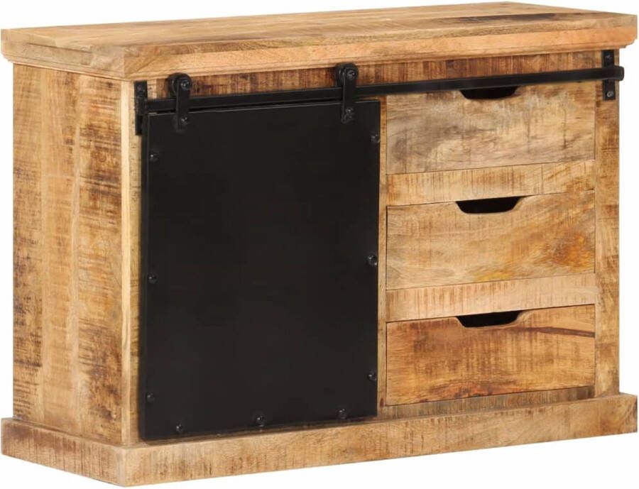 The Living Store Dressoir 80x30x55 cm massief ruw mangohout Dressoir Mango Wood Furniture Vintage Dresser Houten Kast Opbergmeubilair - Foto 2