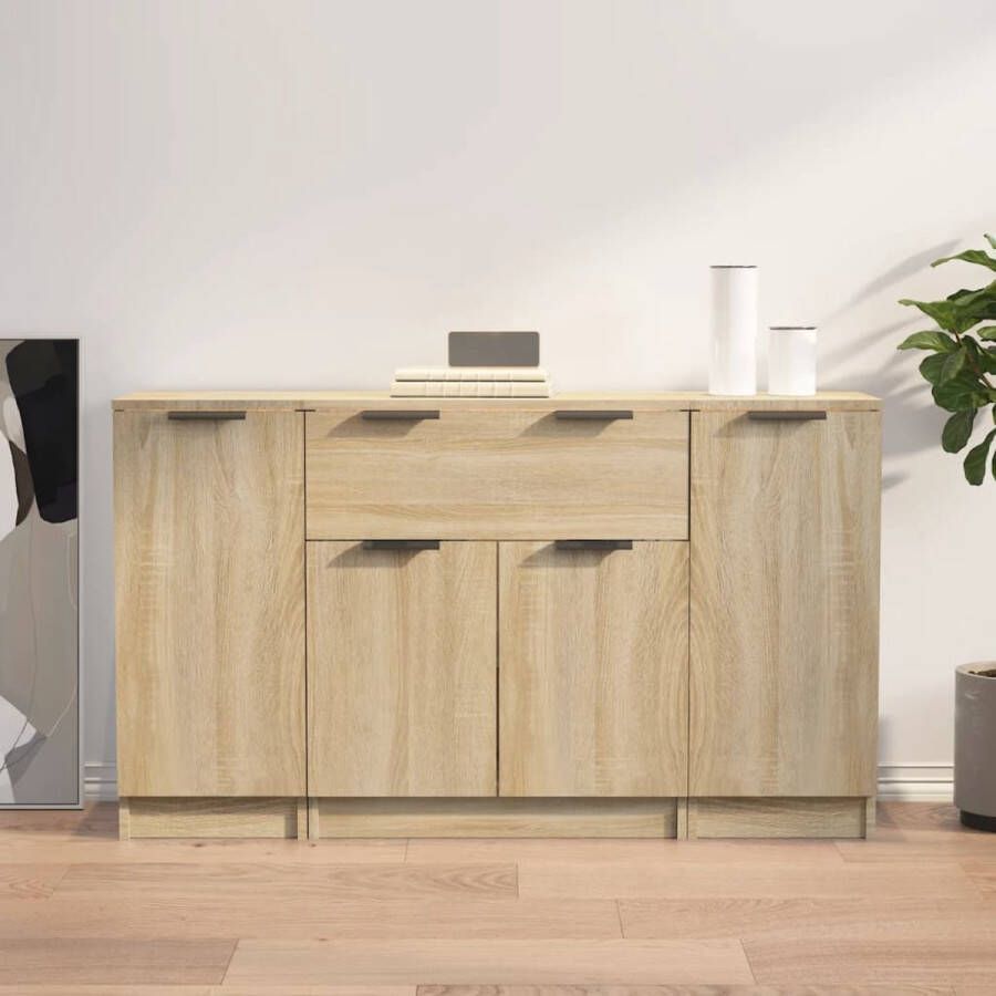 VidaXL The Living Store Dressoir met deur 30x30x70 cm Bewerkt hout Sonoma eiken The Living Store