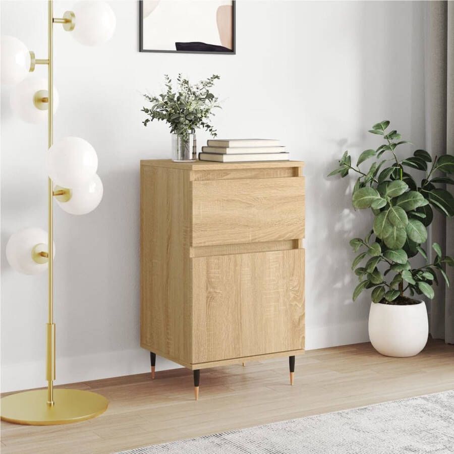 The Living Store Dressoir Opbergkast 40 x 35 x 70 cm Sonoma Eiken Hout Montage vereist