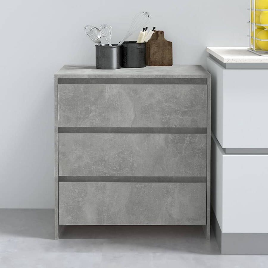 The Living Store Dressoir Opbergkast 70 x 41 x 75 cm Betongrijs Montage vereist