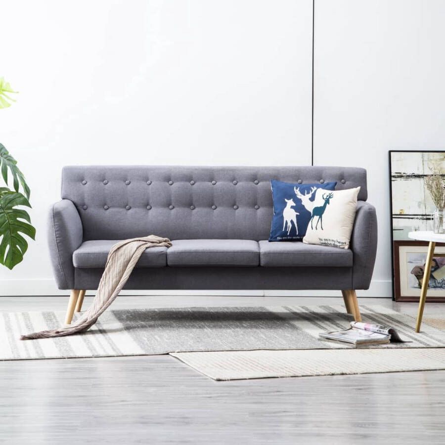 The Living Store 3-zitsbank lichtgrijs 172 x 70 x 82 cm Stijlvolle en comfortabele sofa - Foto 2