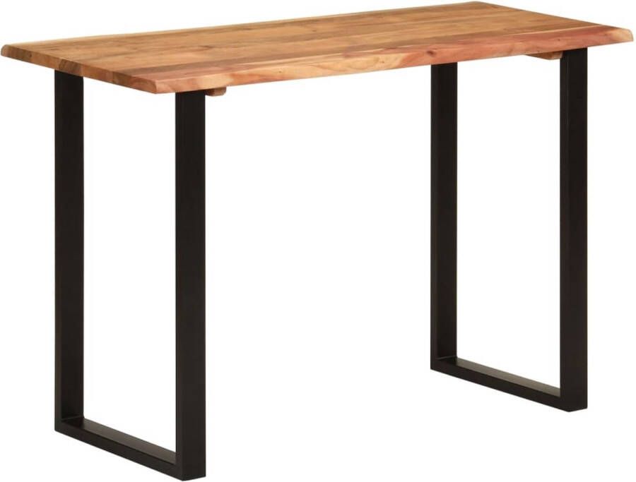 The Living Store Eettafel Massief Acaciahout 110 x 50 x 76 cm Levendige vormen en randen - Foto 2