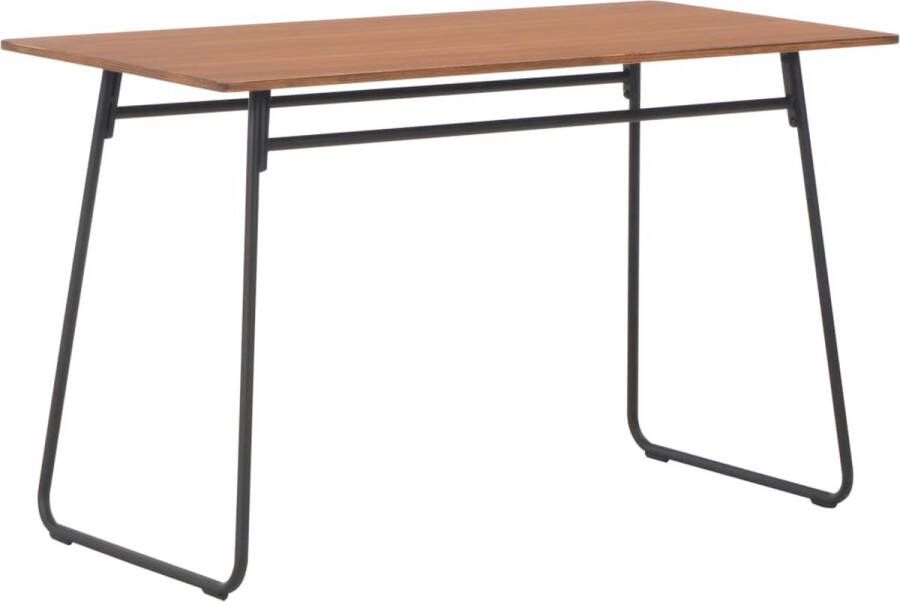 The Living Store Eettafel Massief multiplex 120x60x73cm Gepoedercoat staal - Foto 2