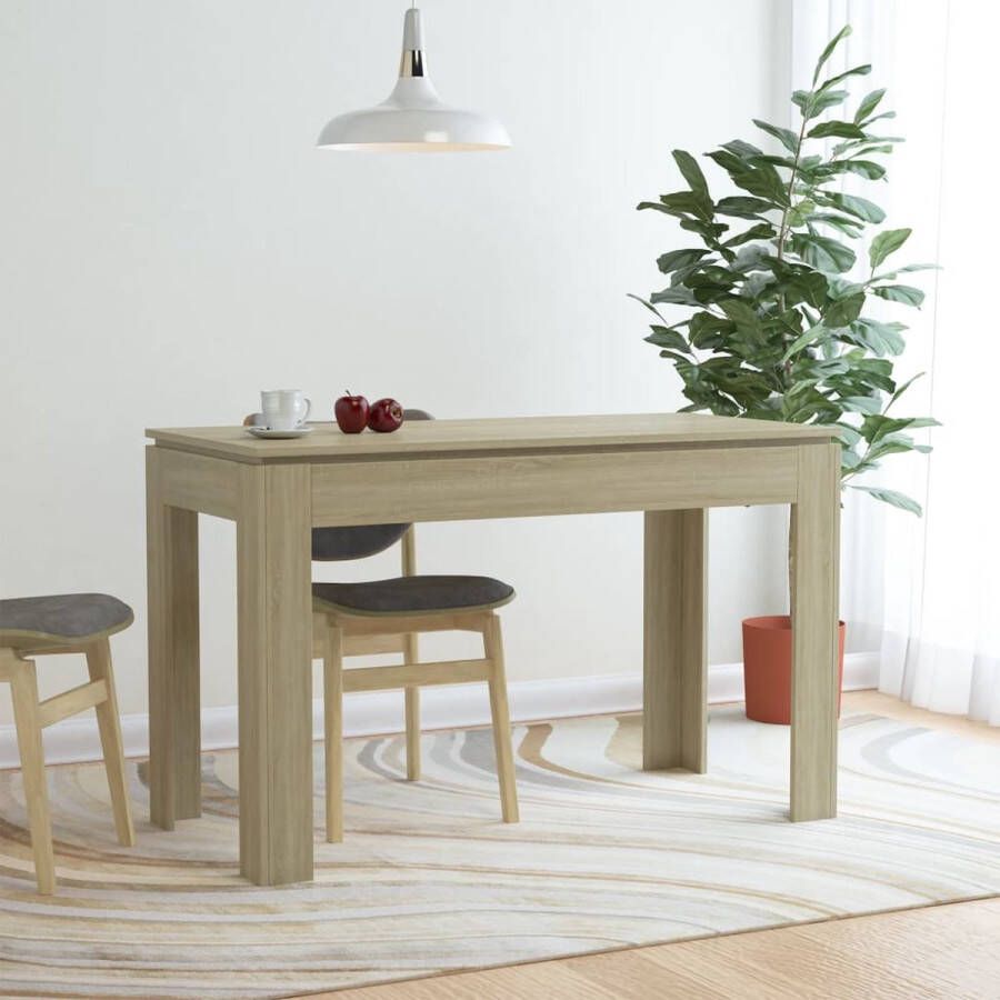 The Living Store Eettafel Sonoma Eiken 120 x 60 x 76 cm Strak Ontwerp - Foto 3