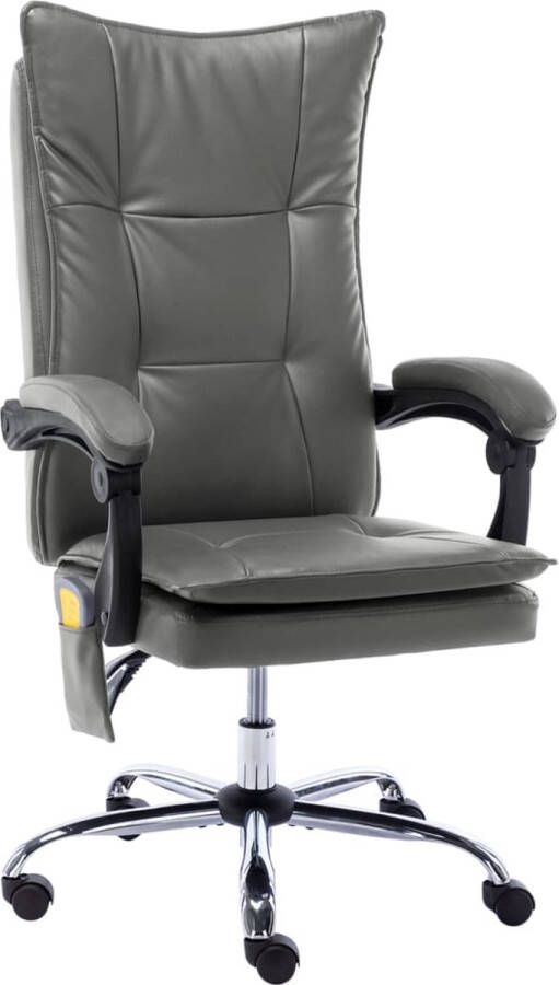 The Living Store Ergonomische kantoorstoel Antraciet 64 x 68 x (113 120) cm Massage- en verwarmingsfunctie Kantoorstoel Ergonomische Stoel Bureaustool Massage Stoel Verwarmingstoestellen - Foto 2