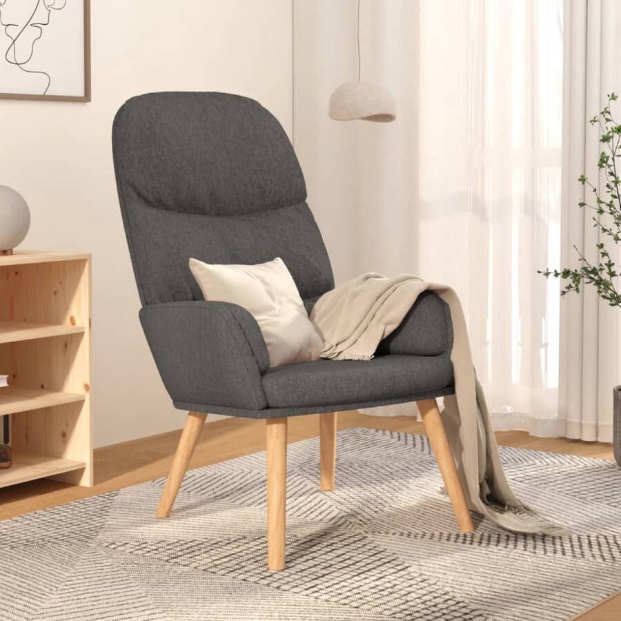 The Living Store Fauteuil Dik gevoerd Zacht aanvoelende stof Metalen frame Rubberwood poten Lichtgrijs 70 x 77 x 98 cm Comfortabele Fauteuil Relaxstoel Fauteuils Lounge Chair Zitzak - Foto 2