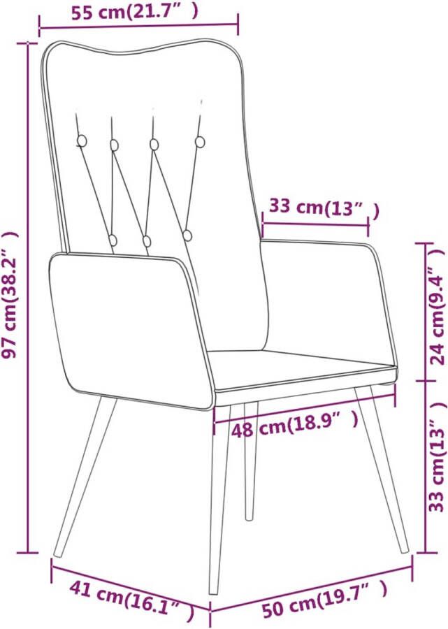 The Living Store Armstoel Echt leer Zwart 55 x 41 x 97 cm Knoopontwerp - Foto 2