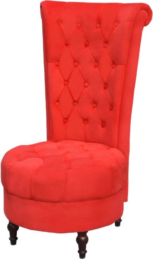 The Living Store Fauteuil Hoge Rugleuning Rood 63x85x119.5 cm - Foto 2