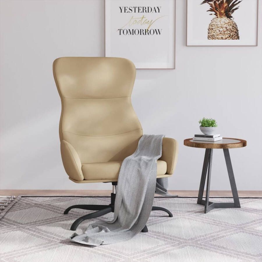 The Living Store Fauteuil Relaxstoel Cappuccino 70 x 77 x 94 cm Kunstleer - Foto 2