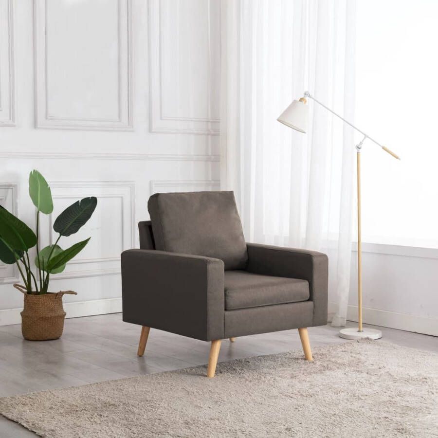 The Living Store Fauteuil Zitmeubel 77 x 71 x 80 cm Taupe - Foto 2