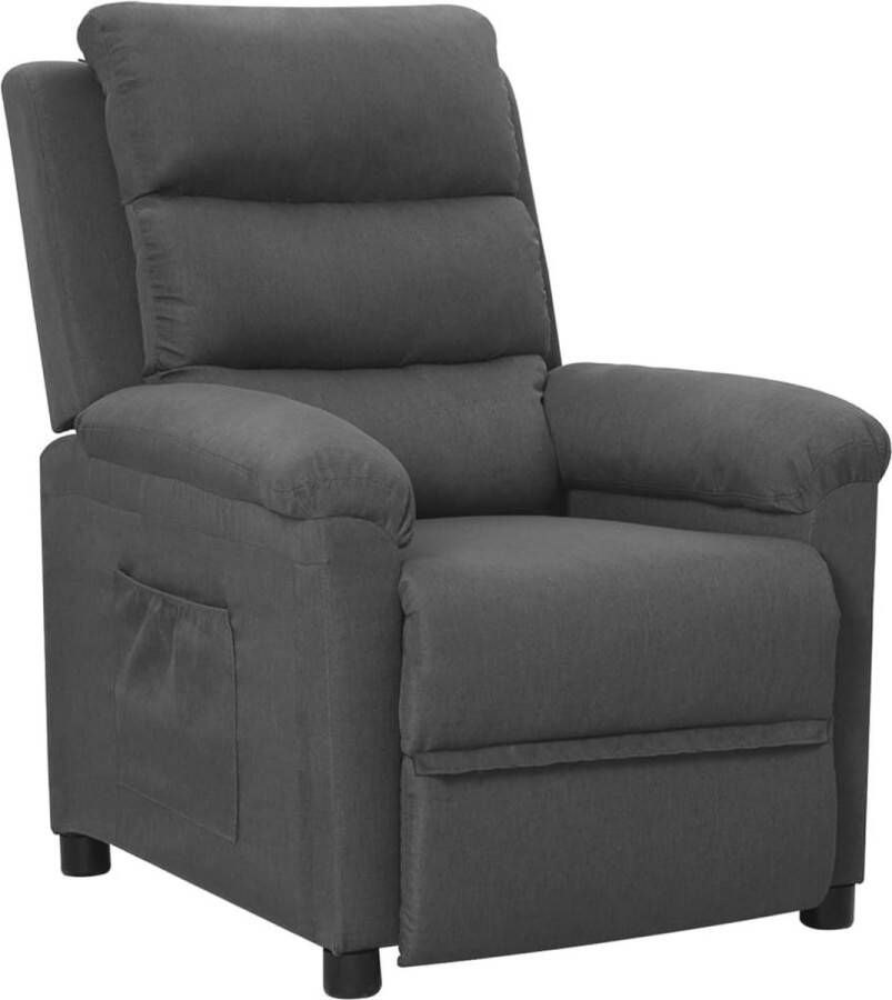 The Living Store Verstelbare Fauteuil Donkergrijs 74x92x101.5 cm Ademend en duurzaam - Foto 3