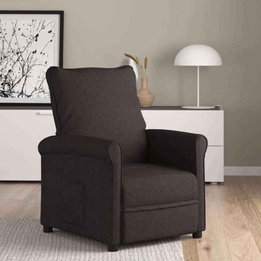 The Living Store Fauteuil Verstelbaar Zwart 70x90x98cm Comfortabel - Foto 2