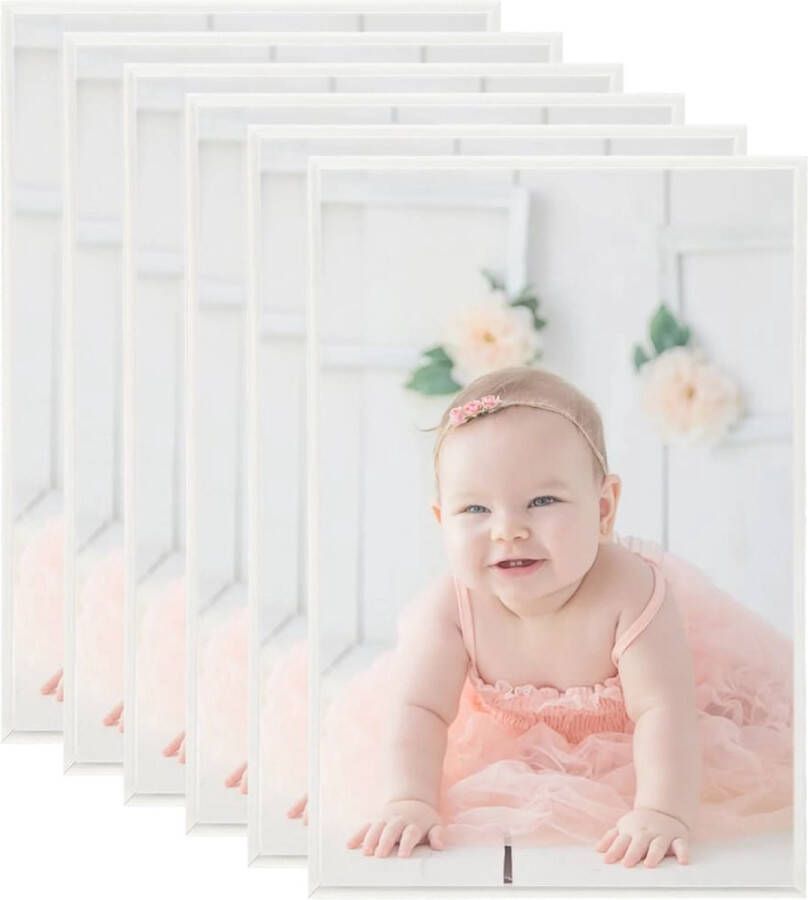 The Living Store Fotolijsten 5 st voor wand of tafel 50x70 cm MDF zilverkleurig Fotolijsten Fotolijstjes Zilveren Fotolijsten Mdf Fotolijsten Wanddecoratie - Foto 2