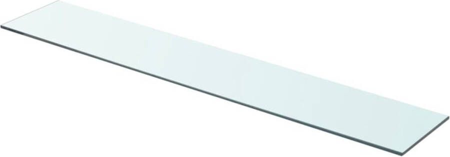 The Living Store Glazen wandplank 90 x 15 cm Transparant glas Draagvermogen 15 kg