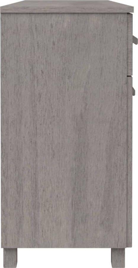 The Living Store HAMAR Dressoir lichtgrijs 113 x 40 x 80 cm massief grenenhout
