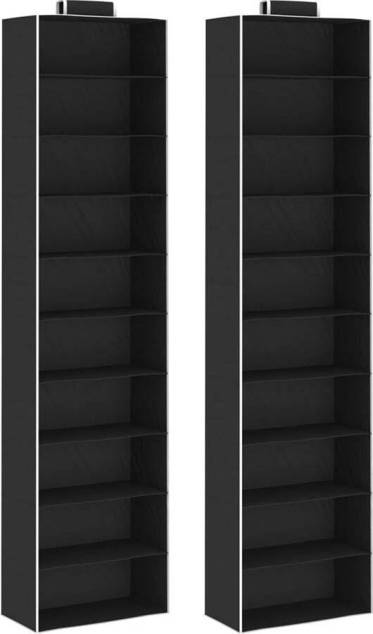 The Living Store Hangende Organiser Kledingkast 30 x 15 x 120 cm 10 Schappen