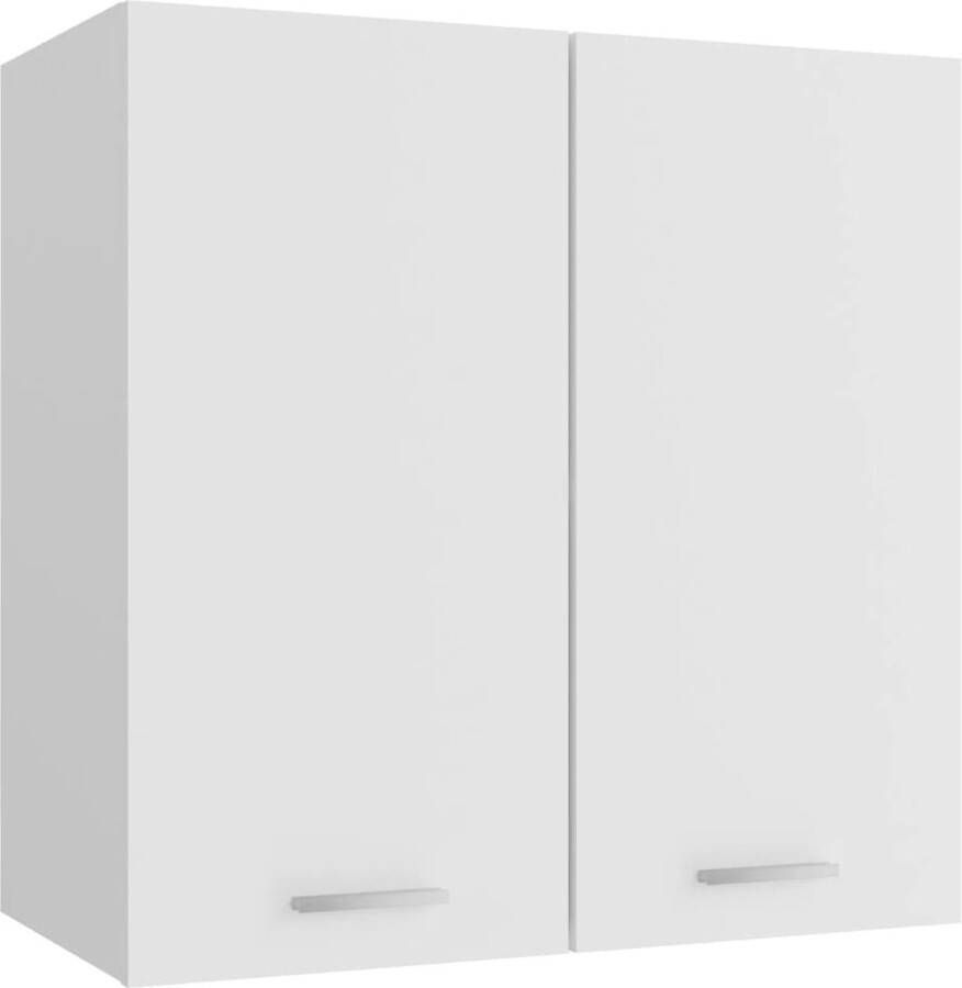 The Living Store Hangkast Lyon 60x31x60 cm bewerkt hout wit Keukenhangkast Houten Kast Opbergkast Keukenopbergkast Wit Kast - Foto 3