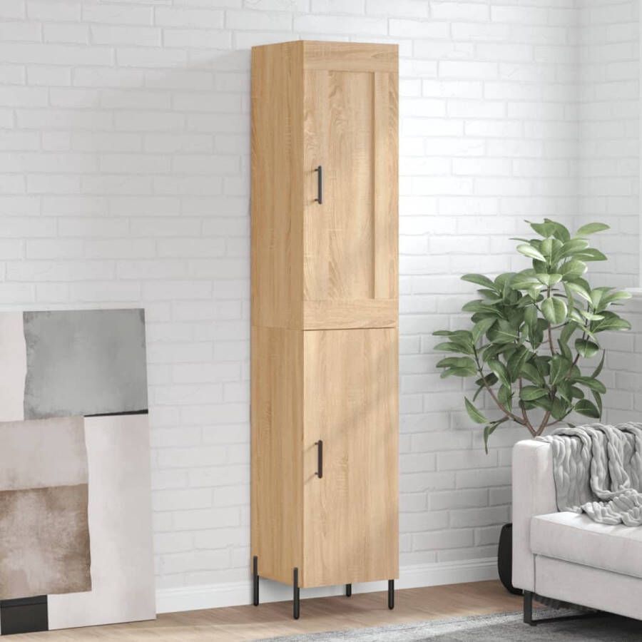 VidaXL The Living Store Hoge kast 34-5x34x180 cm bewerkt hout sonoma eikenkleurig Keukenkast - Foto 2