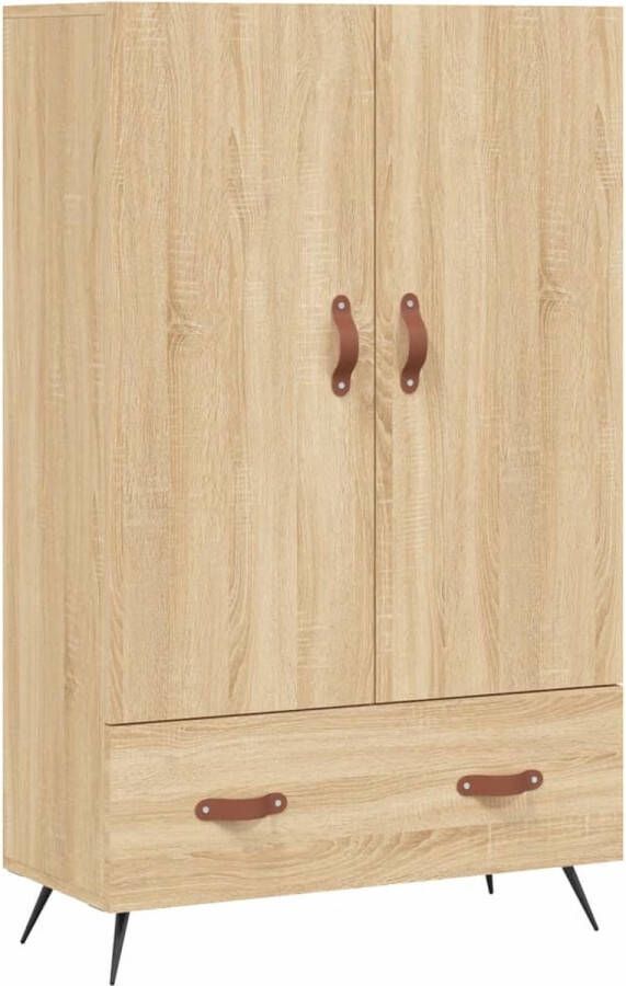 The Living Store Hoge kast 69-5x31x115 cm bewerkt hout sonoma eikenkleurig Keukenkast - Foto 3