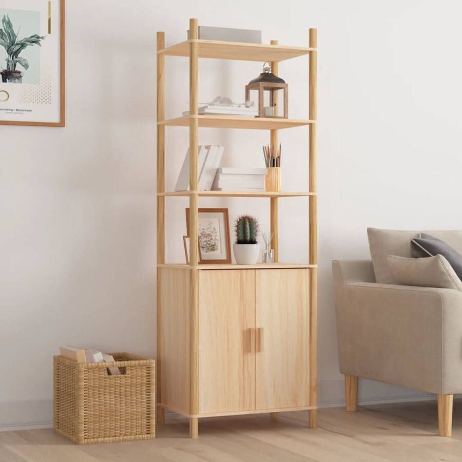 The Living Store Hoge Kast Decoratieve Klassieke Kast 60 x 40 x 173 cm Duurzaam Hout