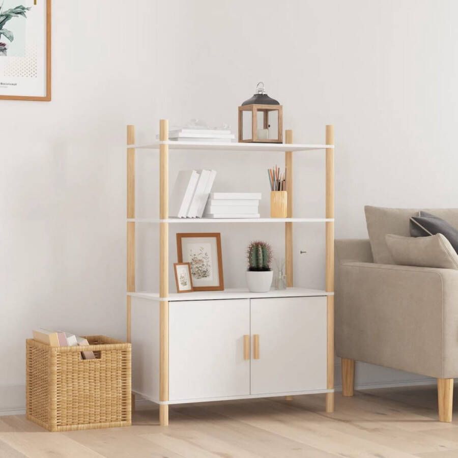 The Living Store Hoge kast Decoratieve opbergruimte 80x40x121 cm Duurzaam houten materiaal - Foto 1