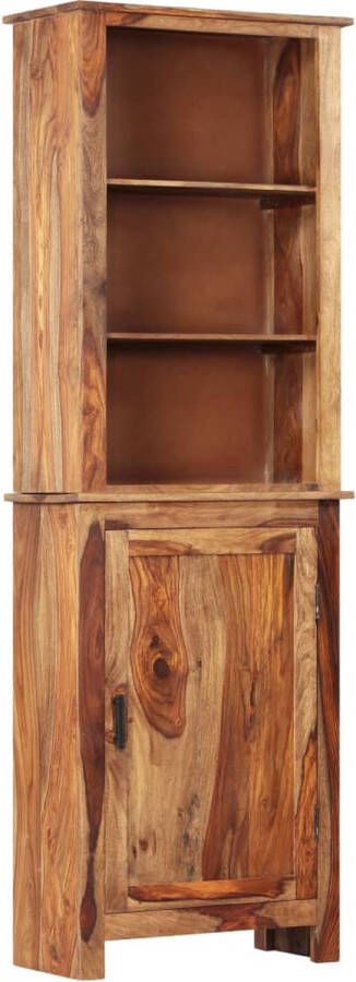 The Living Store Hoge kast Sheeshamhout 60x30x180cm Rustiek trendy duurzaam - Foto 2
