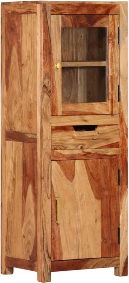 The Living Store Hoge Kast Sheeshamhout Rustiek Ontwerp 40x34x110 cm - Foto 2