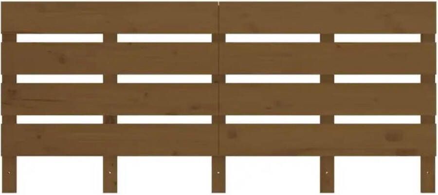 The Living Store Hoofdbord 100x3x80 cm massief grenenhout honingbruin Bedonderdeel