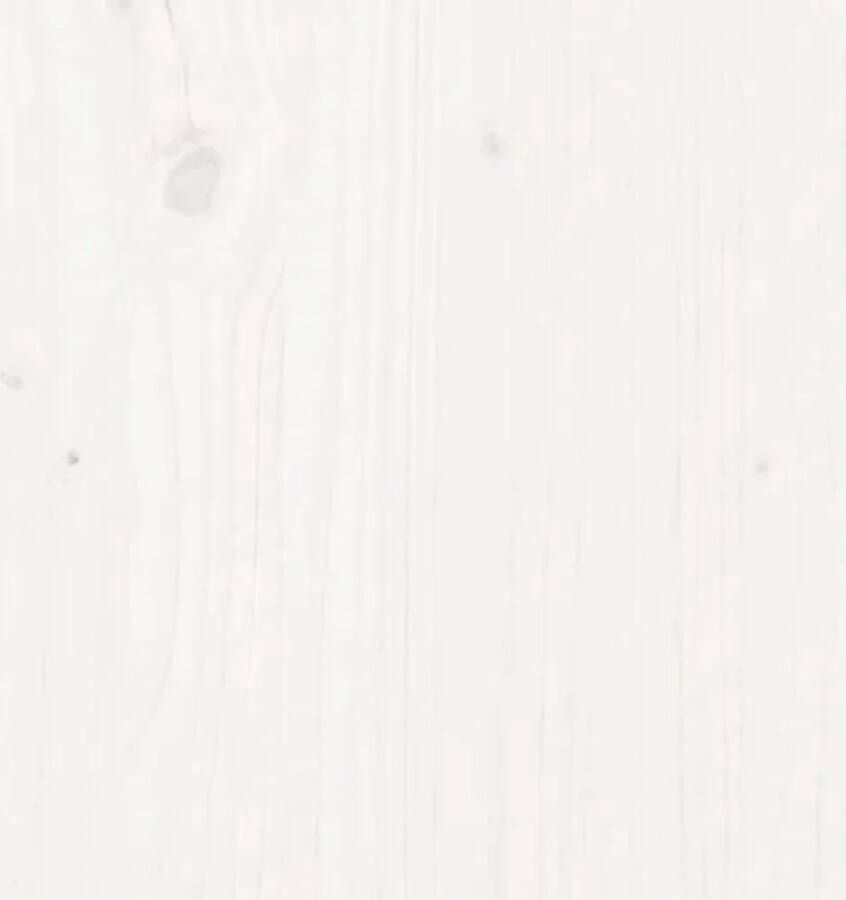 The Living Store Houten Hoofdeinde 126 x 4 x 100 cm Wit Massief Grenenhout Houten Hoofdbord Massief Hout Grenenhout Hoofdbord Wit Hoofdbord Bedroom Furniture - Foto 2