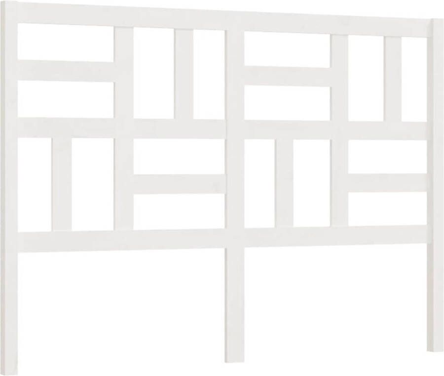 The Living Store Hoofdbord 166x4x104 cm massief grenenhout wit Bedonderdeel
