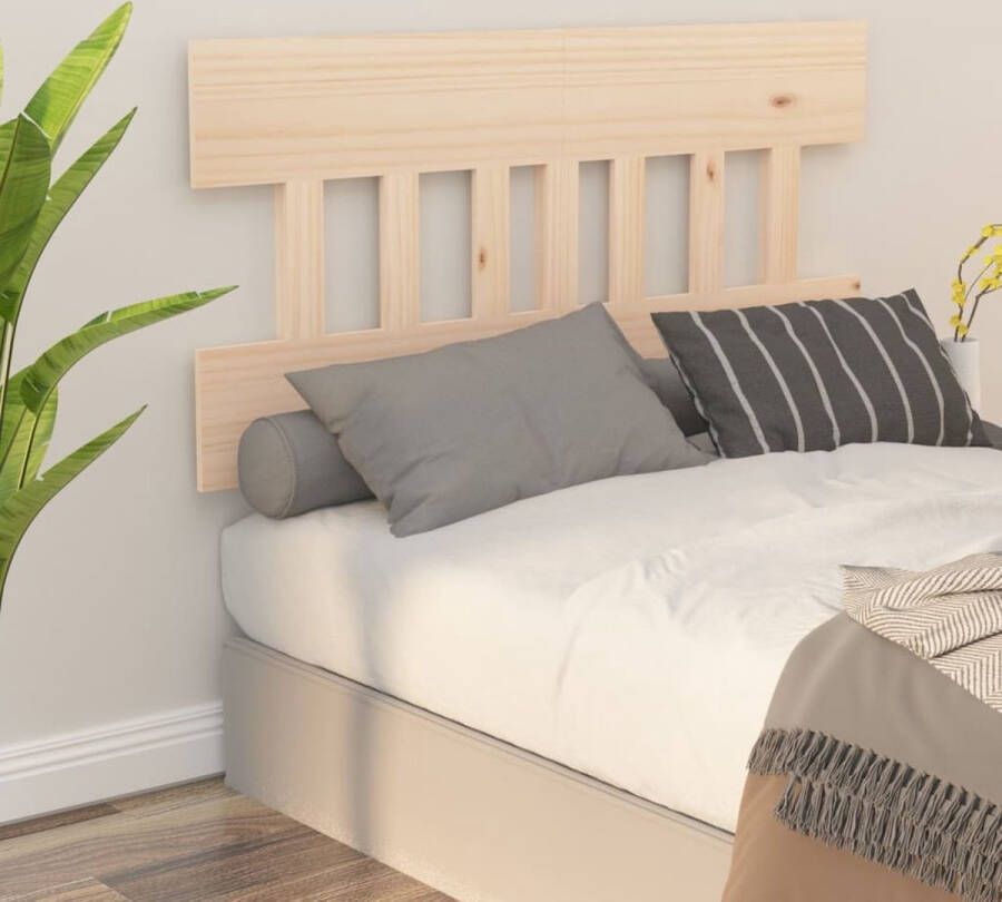 The Living Store Houten Hoofdeinde Rustiek Design 183.5 x 3 x 81 cm (B x D x H) Hoofdboard Houten Hoofdbord Hoofdeinde Rustic Decor Slaapkamersdecoratie - Foto 2