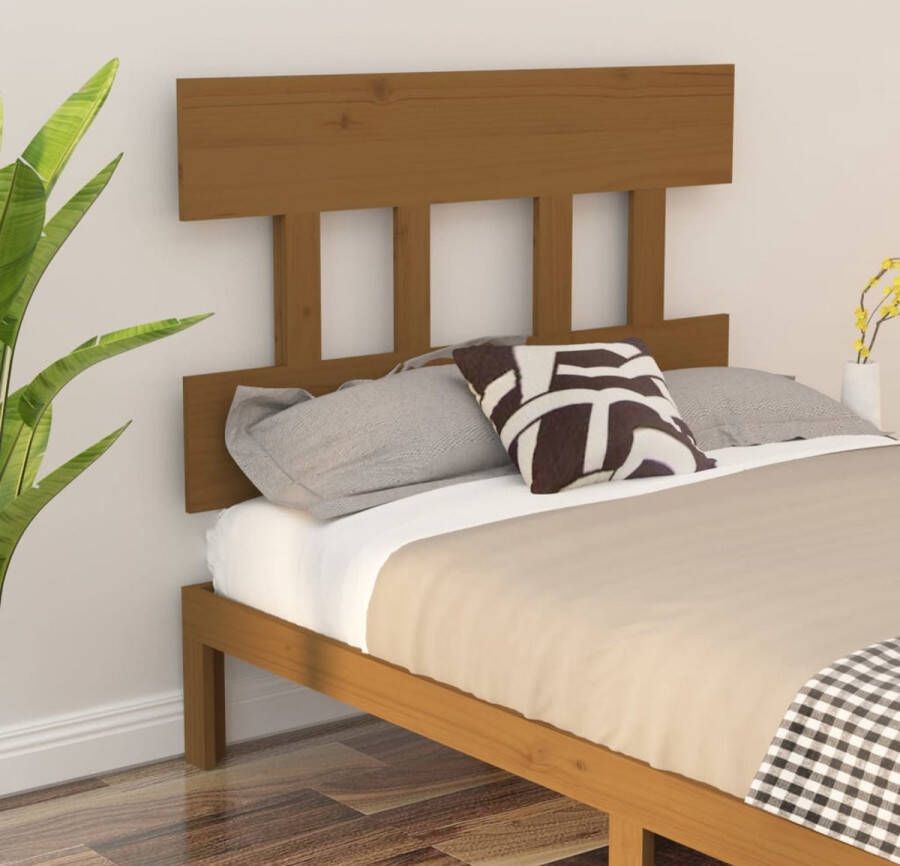 The Living Store Houten Hoofdeinde Massief Grenenhout 78.5 x 3 x 81 cm Rustieke Charme Hoofdboard Hoofdeinde Houten Hoofdbord Rustic Interieur Vintage Meubels - Foto 2