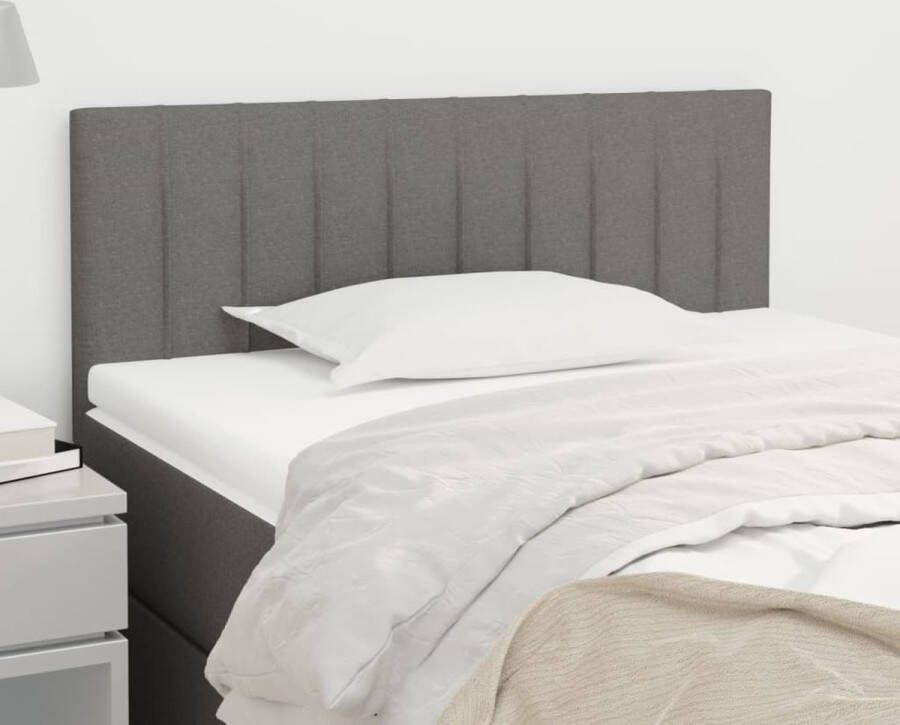 The Living Store Hoofdbord 80x5x78 88 cm stof donkergrijs Hoofd Bord Hoofdkussen Beddecoratie Slaapkamers Donkere Kleuren - Foto 3