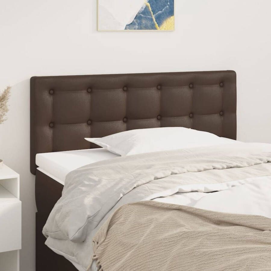 The Living Store Hoofdbord Klassiek Bruin 80 x 5 x 78 88 cm Duurzaam kunstleer