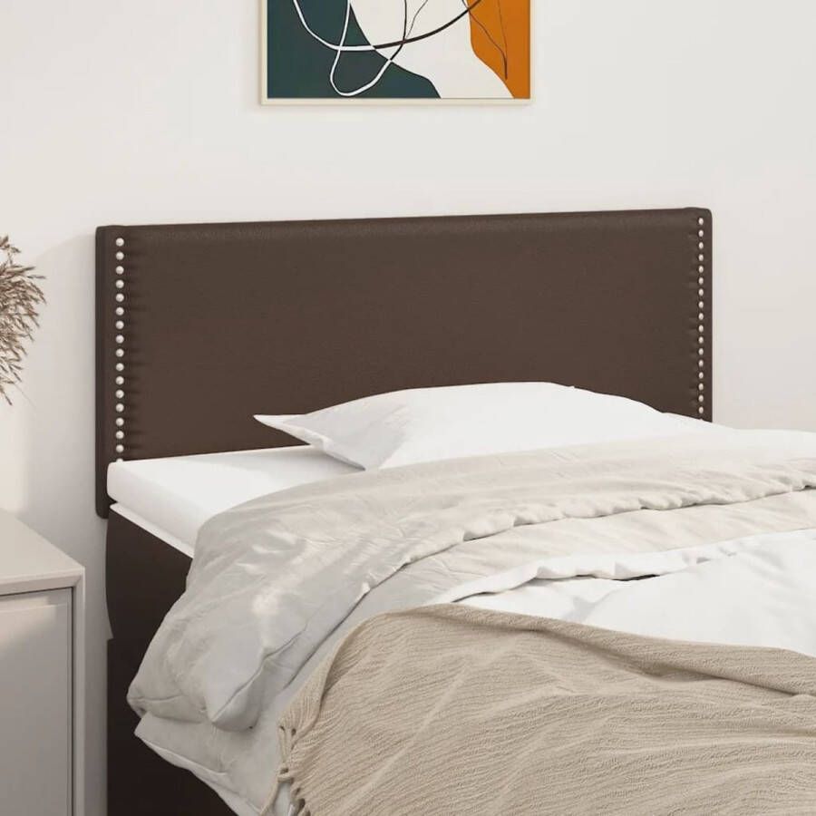 The Living Store Hoofdbord 80x5x78 88 cm kunstleer bruin Bedonderdeel