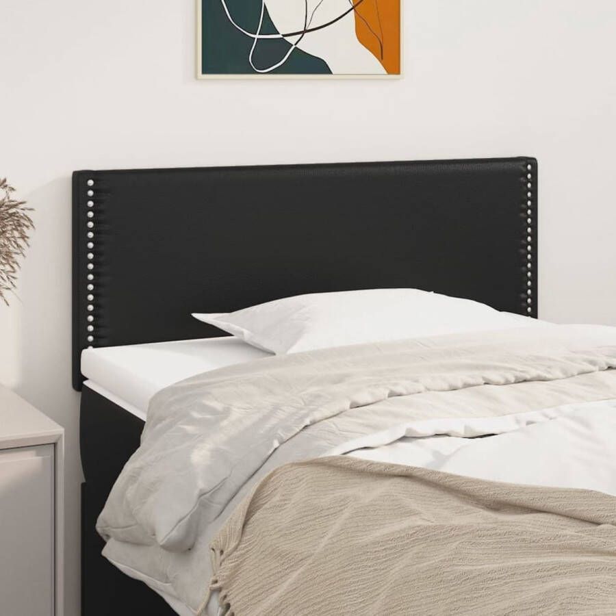 The Living Store Hoofdbord 80x5x78 88 cm kunstleer zwart Bedonderdeel