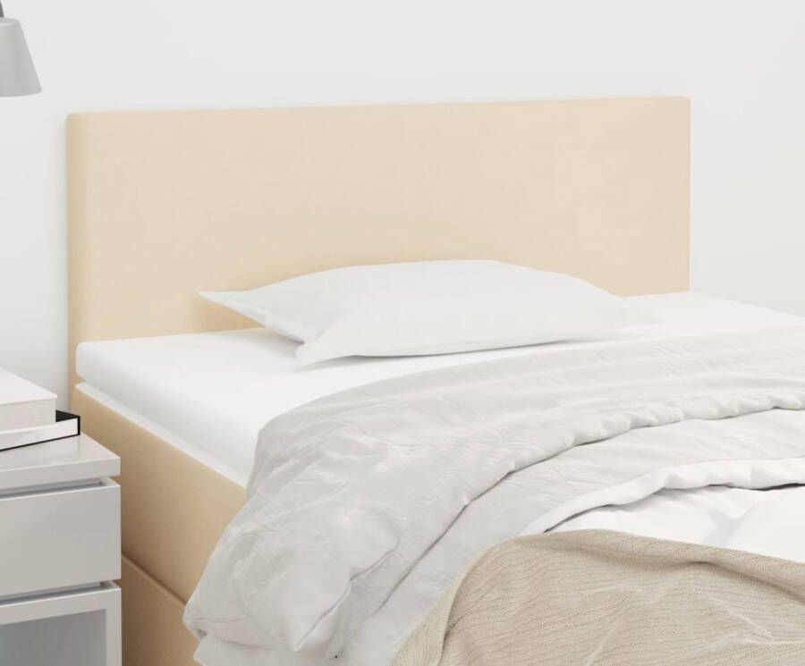 The Living Store Hoofdbord Klassiek 80 x 5 x 78 88 cm Crème Hoofd Bord Hoofdkussen Slaapcomfort Bedroom Decor Stoffen Hoofdbord - Foto 2