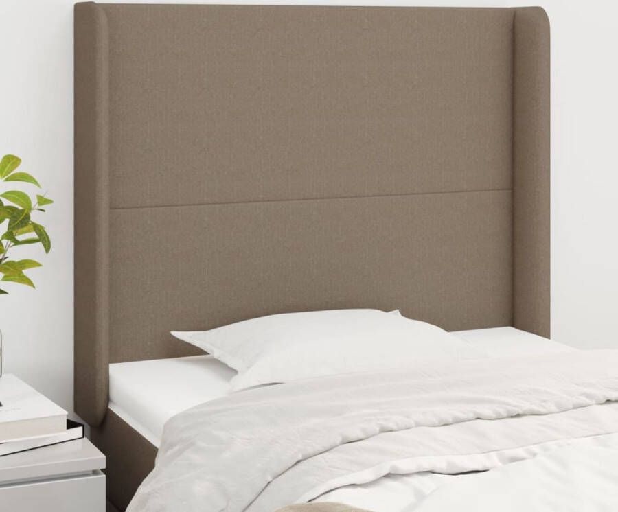 The Living Store Hoofdbord 93x16x118 128 cm Taupe