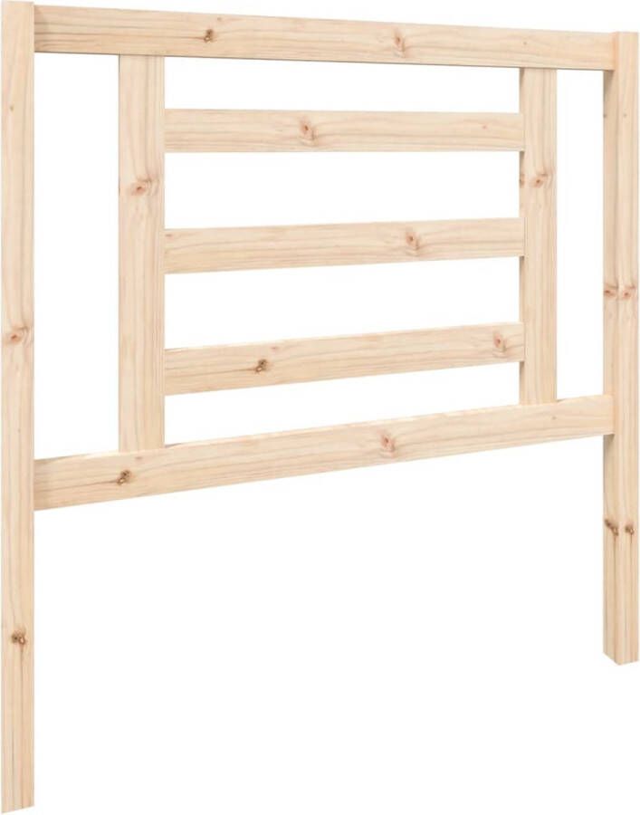 The Living Store Houten Hoofdeinde 96 x 4 x 100 cm Massief Grenenhout Houten Hoofdbord Hoofddekens Beddecoratie Slaapkamers Massief Hout - Foto 3