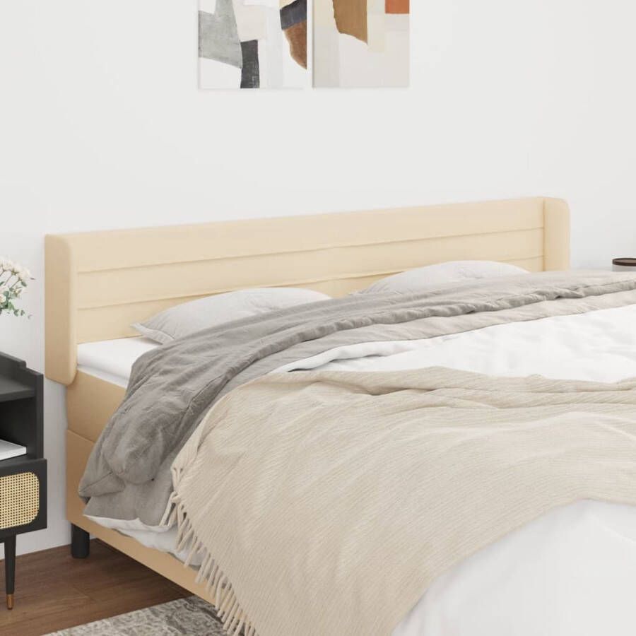 The Living Store Hoofdbord Bed Accessoires 183x16x78 88 cm Crème
