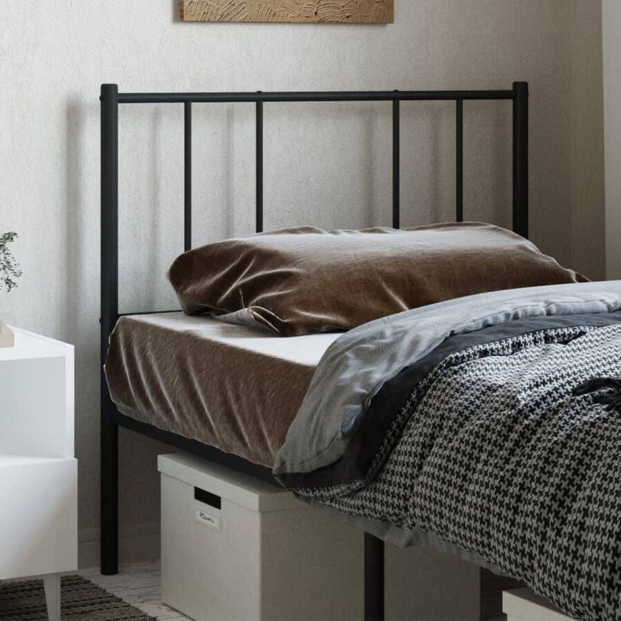 The Living Store Hoofdbord Bedframes 105 x 3 x 90 cm Robuuste metalen constructie Hoofdbord Hoofdbekleding Beddecoratie Slaapkamers Metalen Hoofdbord - Foto 2
