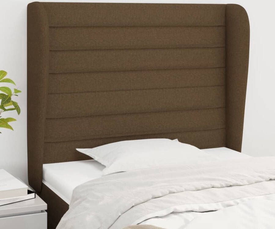 The Living Store Hoofdbord Classic Bed 103 x 23 x 118 128 cm Donkerbruin