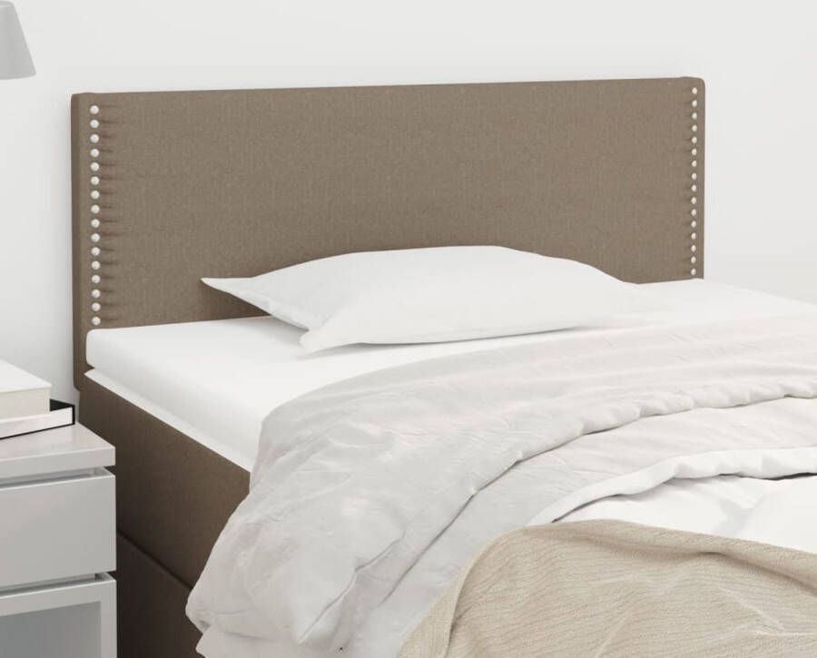 The Living Store Klassiek Hoofdbord Taupe 80 x 33.5 x 78 cm Stof Houten poten Verstelbare hoogte Klassieke Hoofdbord Hoofd Bord Stoffen Hoofdbord Taupecolor Beddecoratie