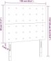 The Living Store Hoofdbord LED 100x5x118 128 cm stof donkerbruin Bedonderdeel - Thumbnail 1
